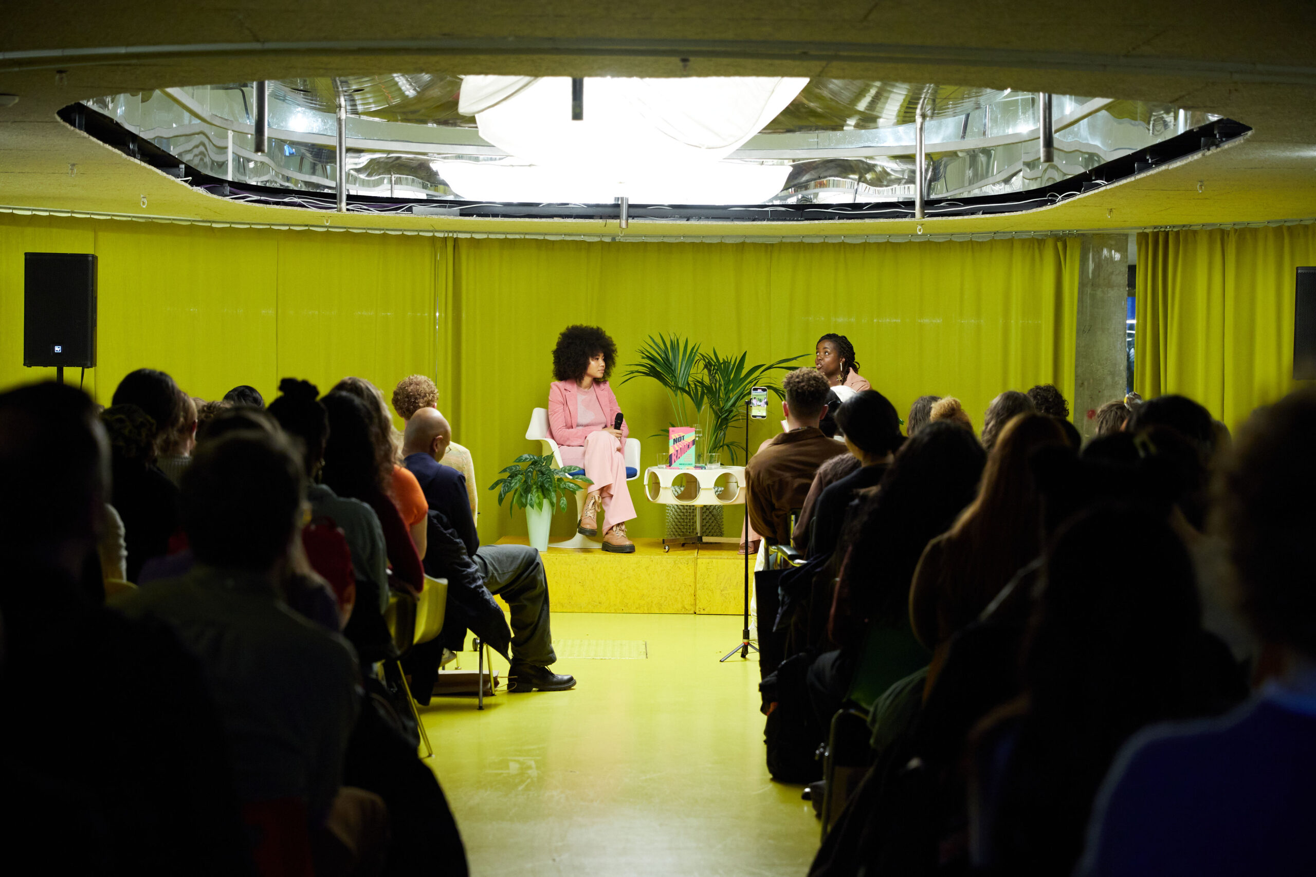 A panel talk with Micaela Loach hosted in the auditorium at Second Home Spitalfields | Event space available for private hire in east London